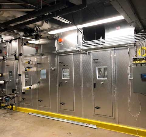 Air Handler Inside a Commercial Building After Air Handler Restoration in Leesburg, VA