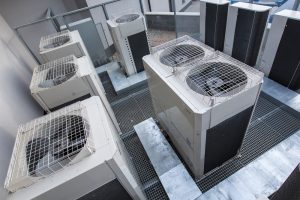 Cooling Towers on Roof of Building After a Cooling Tower Cleaning in Loudoun County, VA