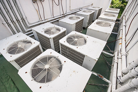 Cooling Towers on Side of Building After a Cooling Tower Cleaning in Leesburg, VA