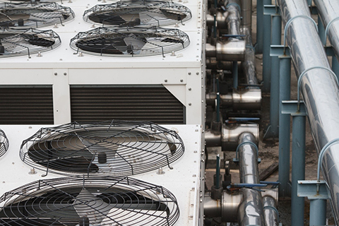 Cooling Towers on Building After a Cooling Tower Cleaning in Loudoun County, VA