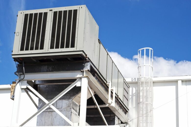 Air Handler Outside of Building After Air Handler Restoration in Columbia, MD